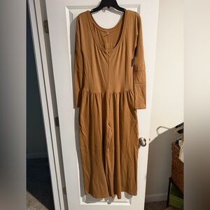 Elegant Tan Jumpsuit